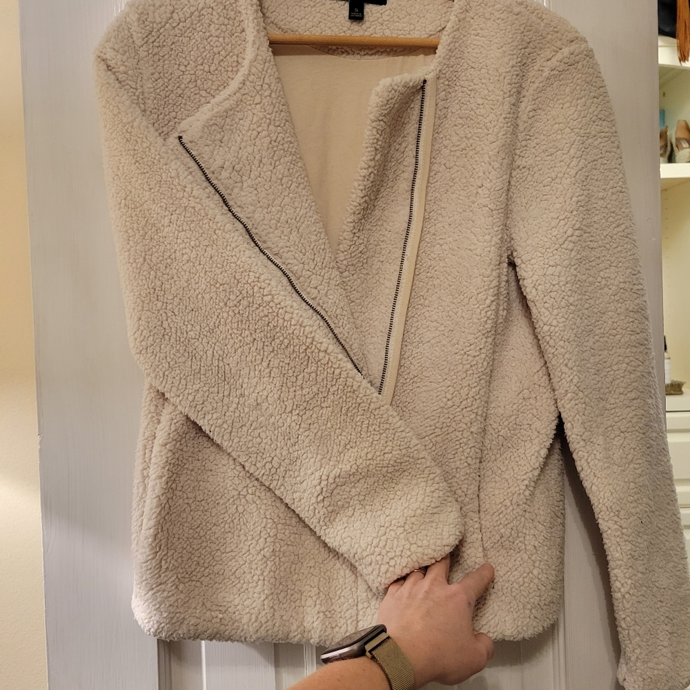 Banana republic sherpa moto jacket